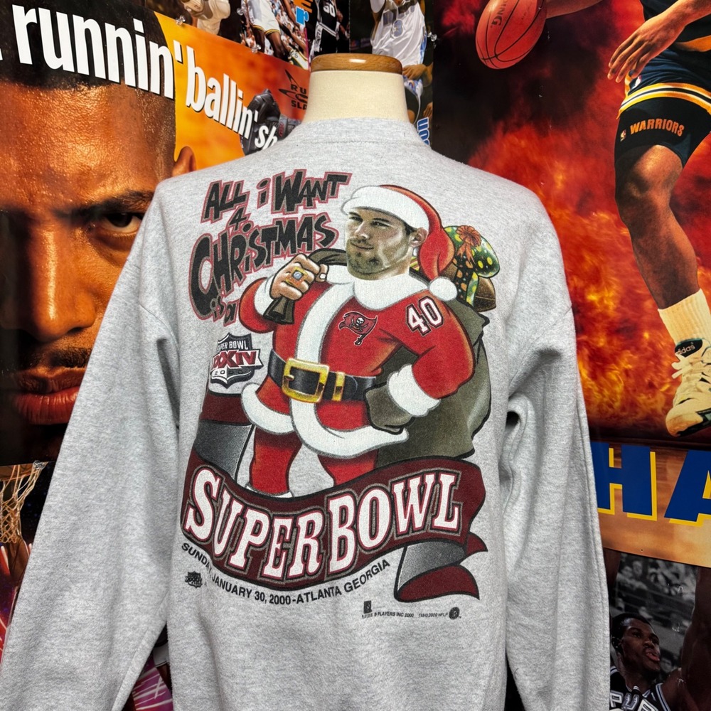 Vintage Tampa Bay Buccaneers 2000 Super Bowl Mike Alstott Sweatshirt Sz XL